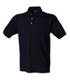 Henbury Mens Classic Plain Polo Shirt With Stand Up Collar (Navy) - UTRW617