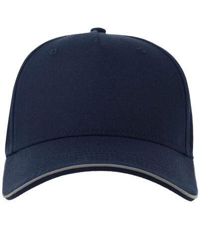 Unisex adult reflective sustainable 5 panel baseball cap navy Atlantis