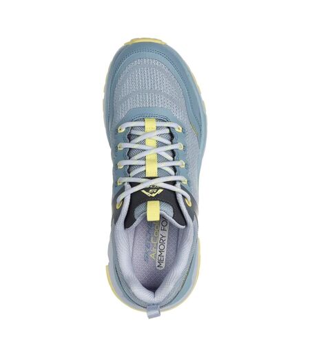 Womens/ladies d´lux journey marigold trainers blue/yellow Skechers