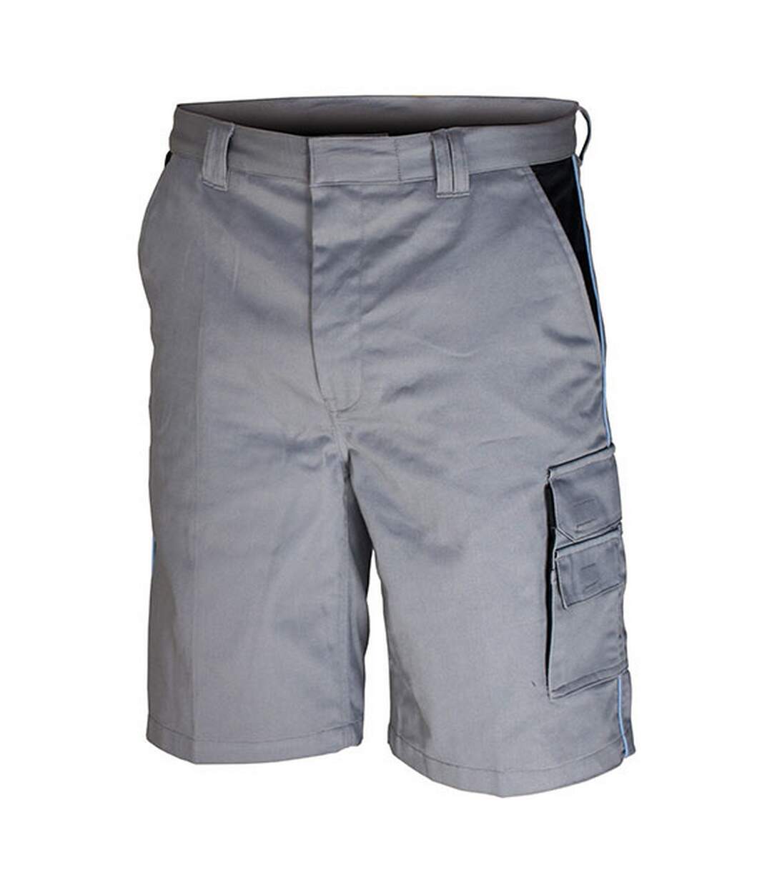 Short De Travail Adulte Gris Noir Carson Contrast-1
