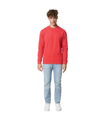 Unisex adult zion recycled cotton crew neck sweatshirt luscious red Iqoniq