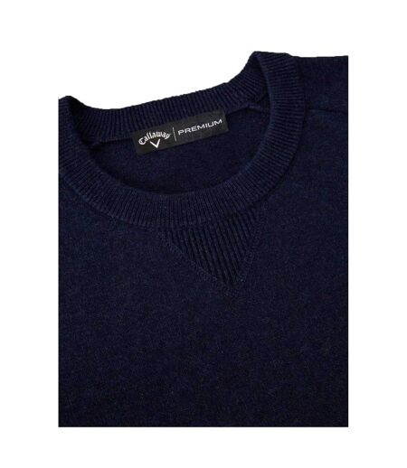 Pull Manches Longues Motif/style Uni Homme Bleu Indigo Chiné Callaway