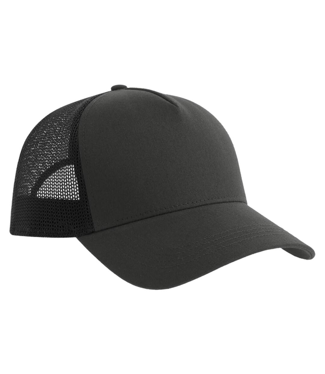Rapper 5 Panel Cotton Sustainable Trucker Cap Dark Grey Black Atlantis-2