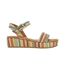 Womens/ladies Chevron Flatform Sandals Multicoloured Dune London-1