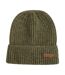 Mens codi knitted recycled beanie khaki Animal