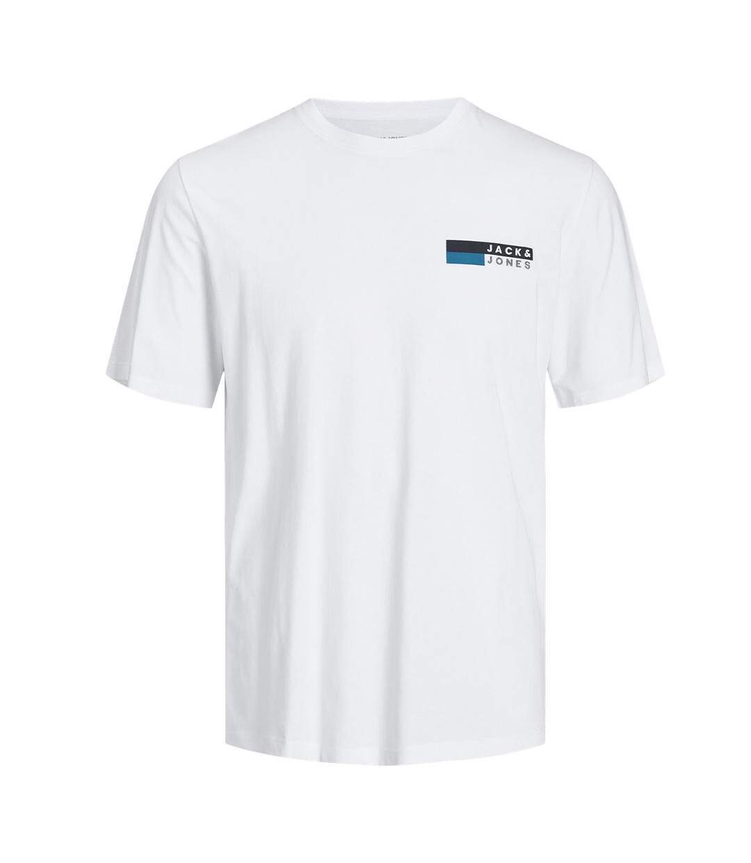T-shirt blanc homme jack & jones whcorp - l-3