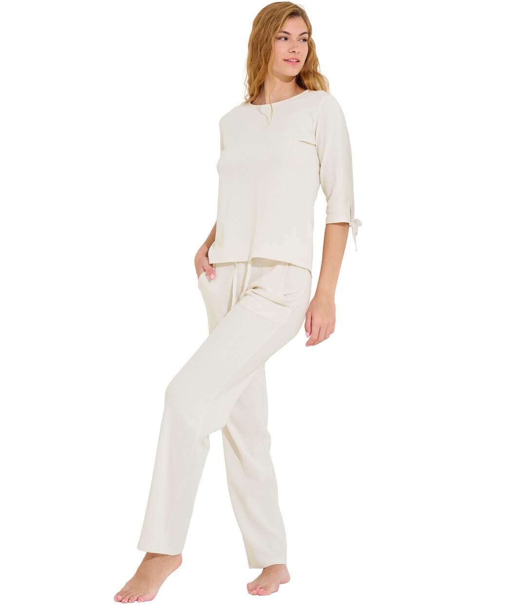 Pyjama pantalon top manches trois-quarts Freely Lisca Cheek-1