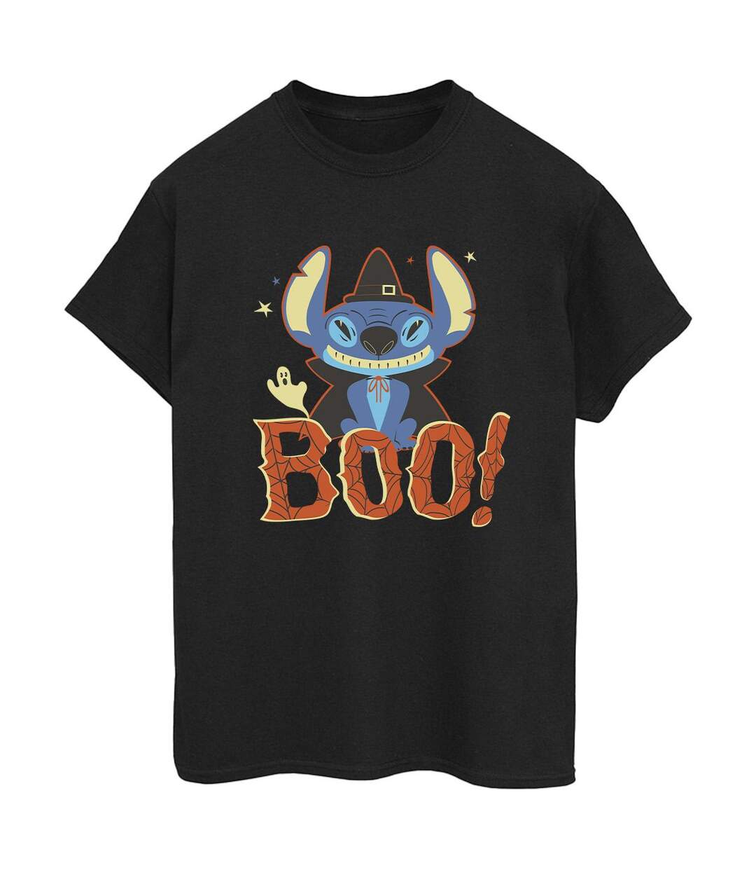 Disney T-shirt boyfriend en coton Lilo & Stitch Womens/Ladies Boo ! (Noir) - UTBI30491-1