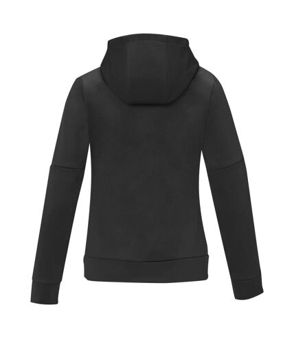 Elevate Life Womens/Ladies Anorak Hooded Half Zip Sweatshirt (Solid Black)