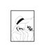 Déco Murale Encadrée en Métal Chapeau 80cm Noir-1