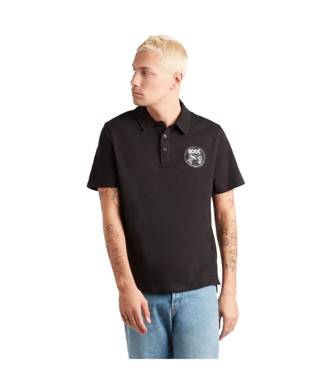 Polo For Those About To Rock Homme Noir Amplified-3