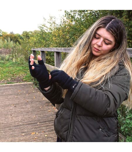 THMO - Femme Gants Sans Doigts Thinsulate Chaud Hiver | Doublés Polaire Gants