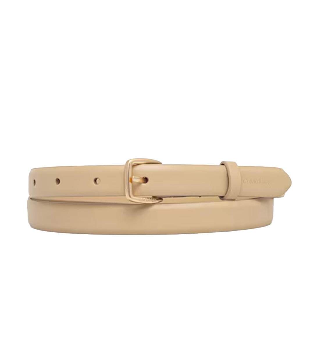 Ceinture beige  femme calvin klein jeans essential buckle-1