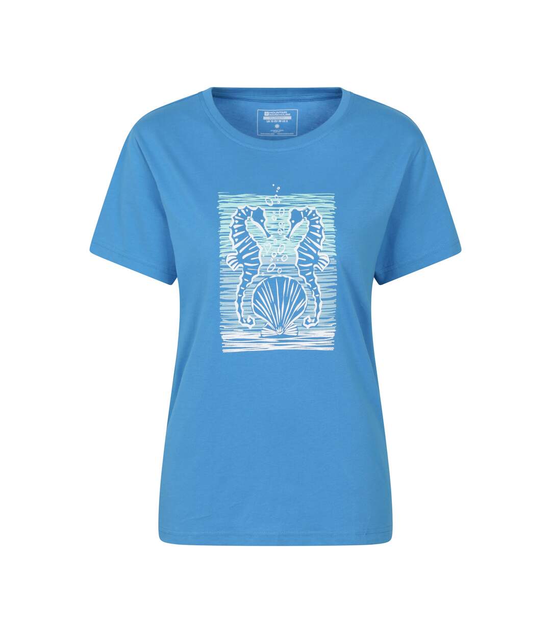 T-shirt Motif/style Hippocampe Femme Bleu Mountain Warehouse-1