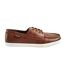 Mens Vulkn Leather Moc Toe Casual Flat Boat Shoes Tan Lambretta-1