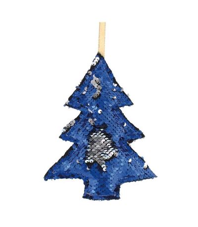 Christmas Shop 1in Reversible Sequin Tree (Blue/Silver) (One Size)