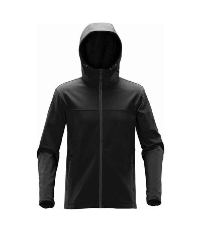 Mens Orbiter Hooded Soft Shell Jacket Black Dolphin Stormtech