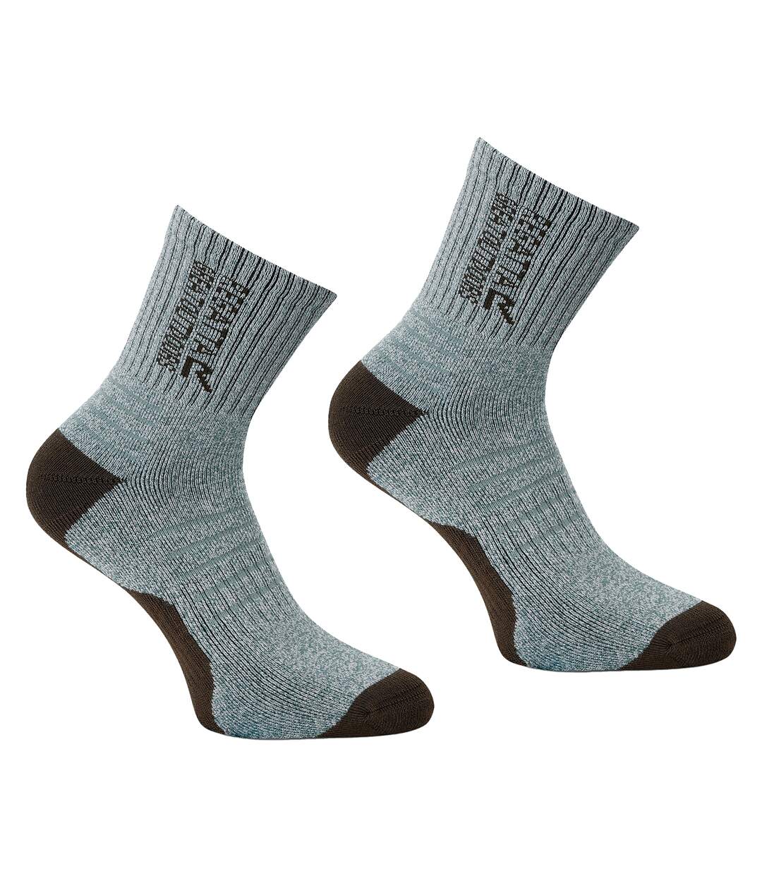 Chaussettes Femme Vert Sombre Gris Pâle Regatta-2