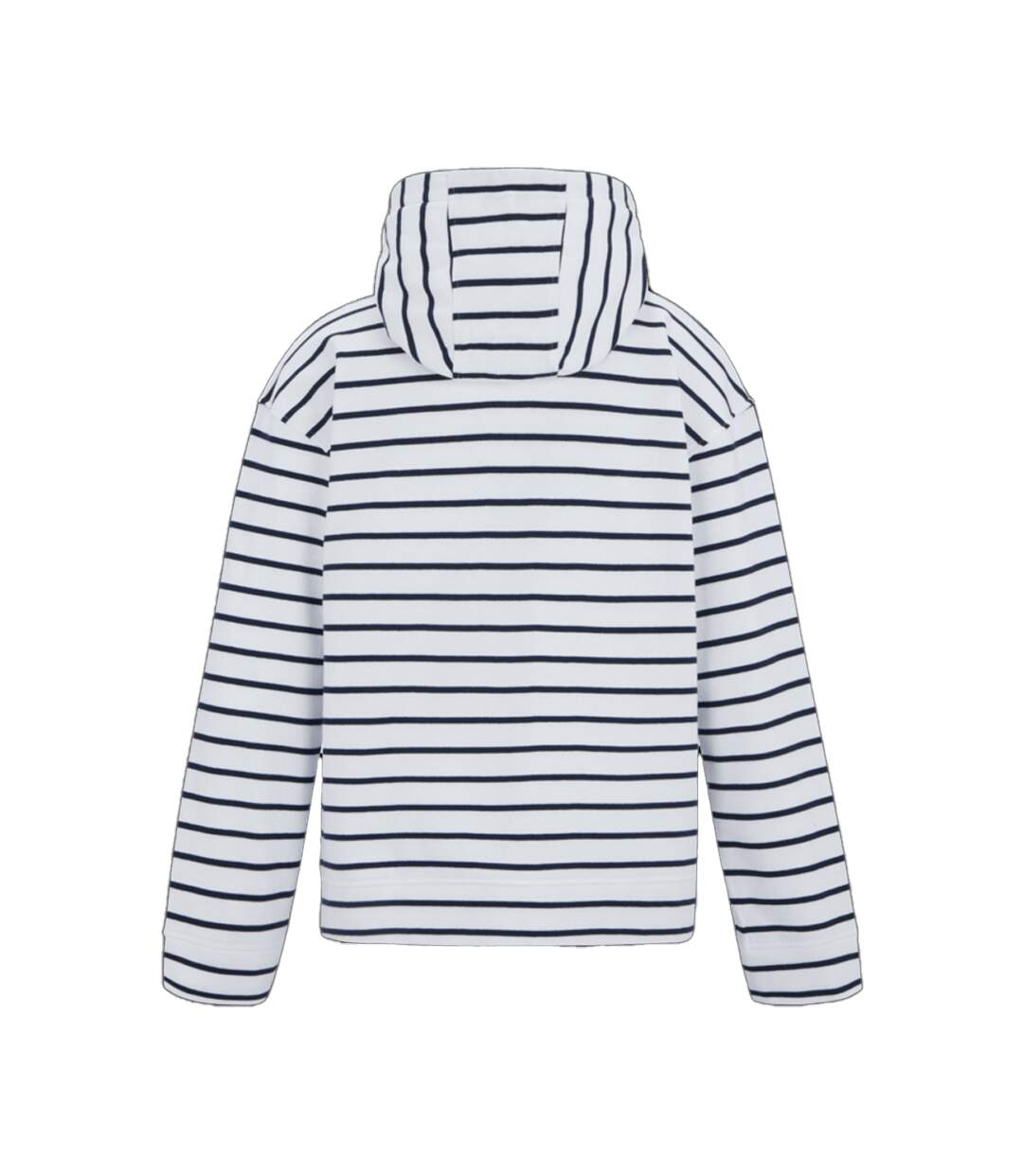 Womens/ladies Bayletta Striped Full Zip Hoodie White Navy Regatta-2