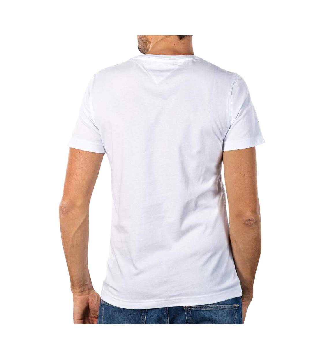T-shirt blanc homme tommy jeans original v-2