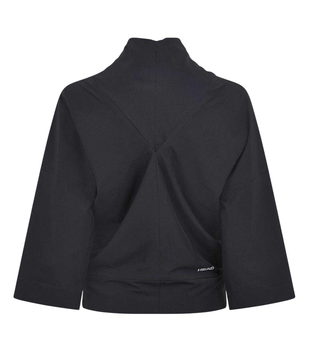 Womens/ladies Capsule Zipped 3/4 Sleeve Jacket Black Head-2