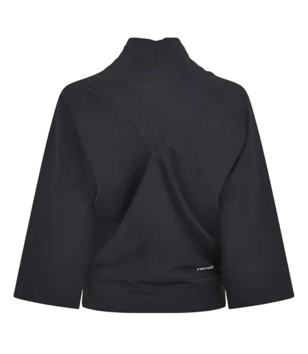 Womens/ladies Capsule Zipped 3/4 Sleeve Jacket Black Head