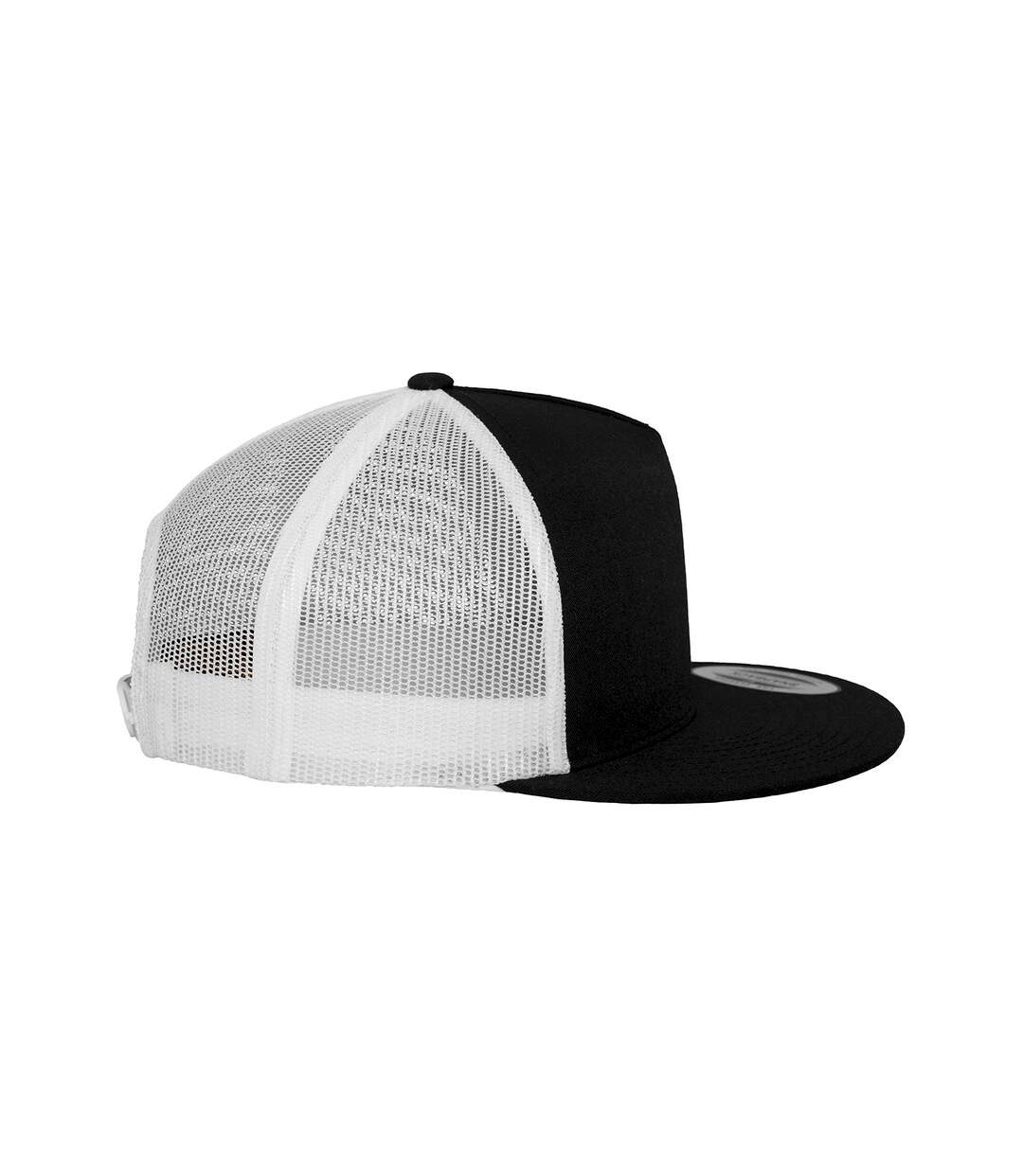 Unisex adult classic two tone trucker cap black/white Flexfit-3