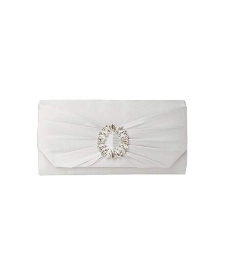 Tyla diamante satin clutch bag one size silver Dorothy Perkins