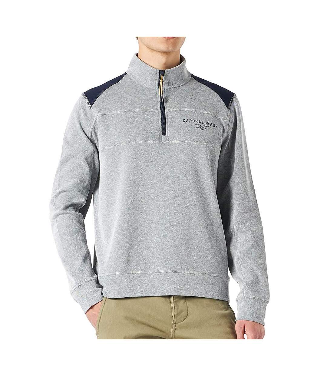 Sweat 1/4 zip Gris/Marine Homme Kaporal Volta - M