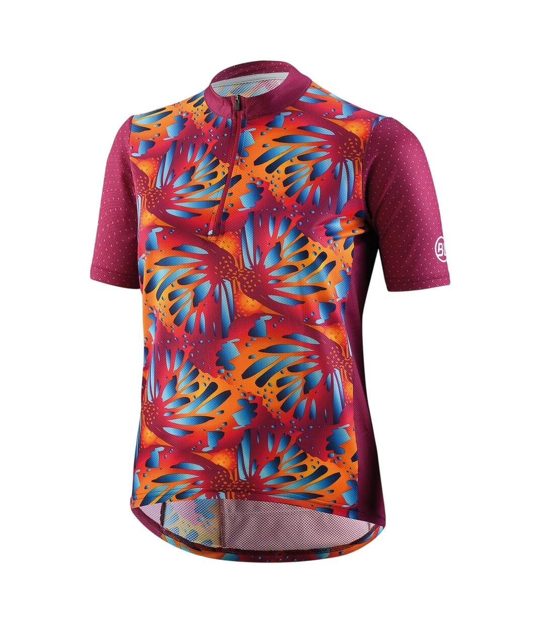 Womens/ladies Half Zip Loose Fit Jersey Purple Bicycle Line-1