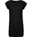 Robe t-shirt col rond manches courtes - K388 - noir - femme