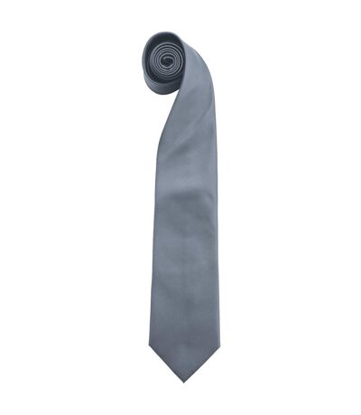 Premier - Cravate unie - Homme (Gris) (Taille unique) - UTRW1156