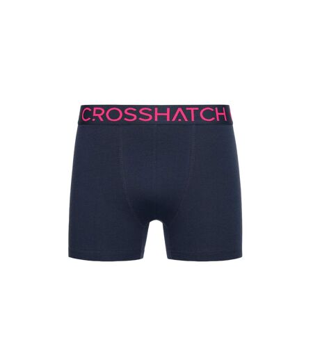 Pack of 5  Mens chasma boxer shorts  navy Crosshatch