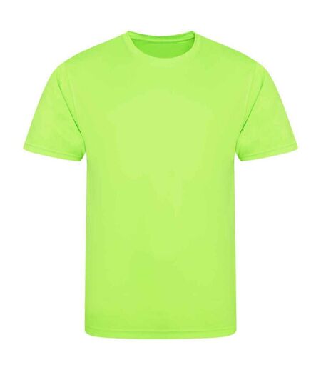 Unisex adult smooth t-shirt electric green AWDis Cool