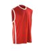 Maillot De Basketball Sans Manche Homme Rouge Blanc Spiro-1
