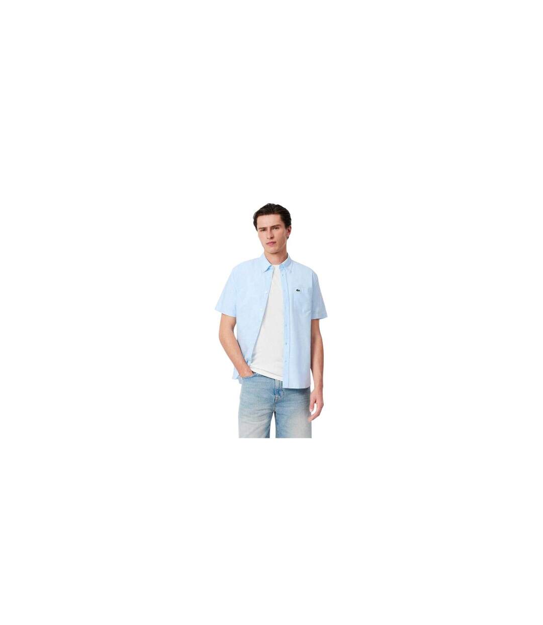 Chemise Motif/style Logo Brodé Homme Bleu Lacoste-1
