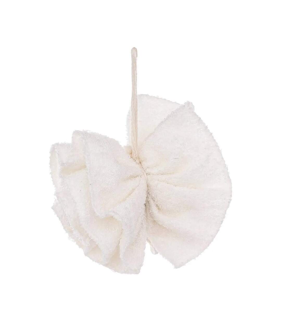 Fleur de Douche en Tissu Textile 14cm Beige-1