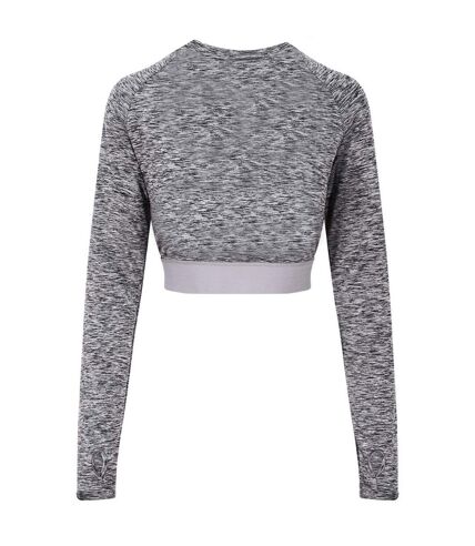 AWDis Just Cool Womens/Ladies Girlie Long-Sleeve Crop Top (Gris) - UTRW6622