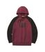 Mens Hooded Raglan Sweatshirt Carmenere Heather Black CAT Lifestyle-1