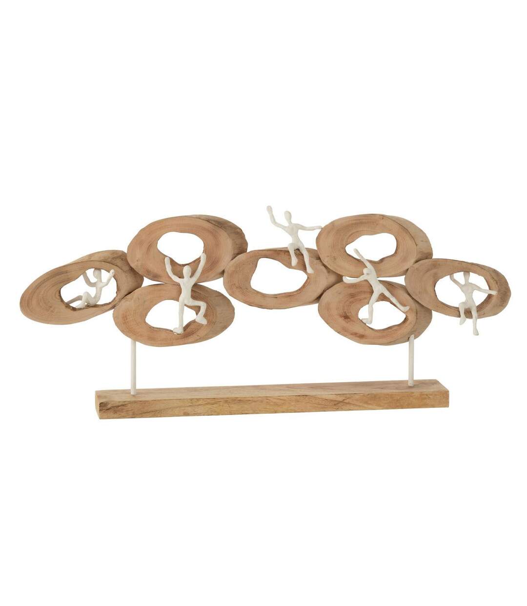 Statuette Déco 5 Personnages Cercle 73cm Naturel-1