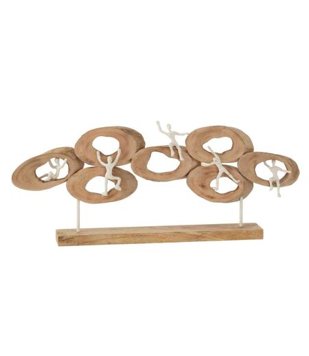Statuette Déco 5 Personnages Cercle 73cm Naturel