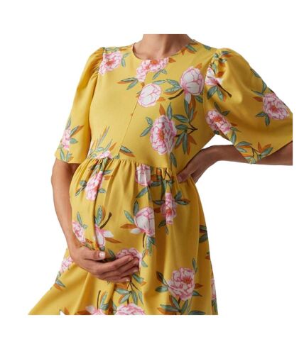 Robe Jaune Femme Mamalicious Palma - L