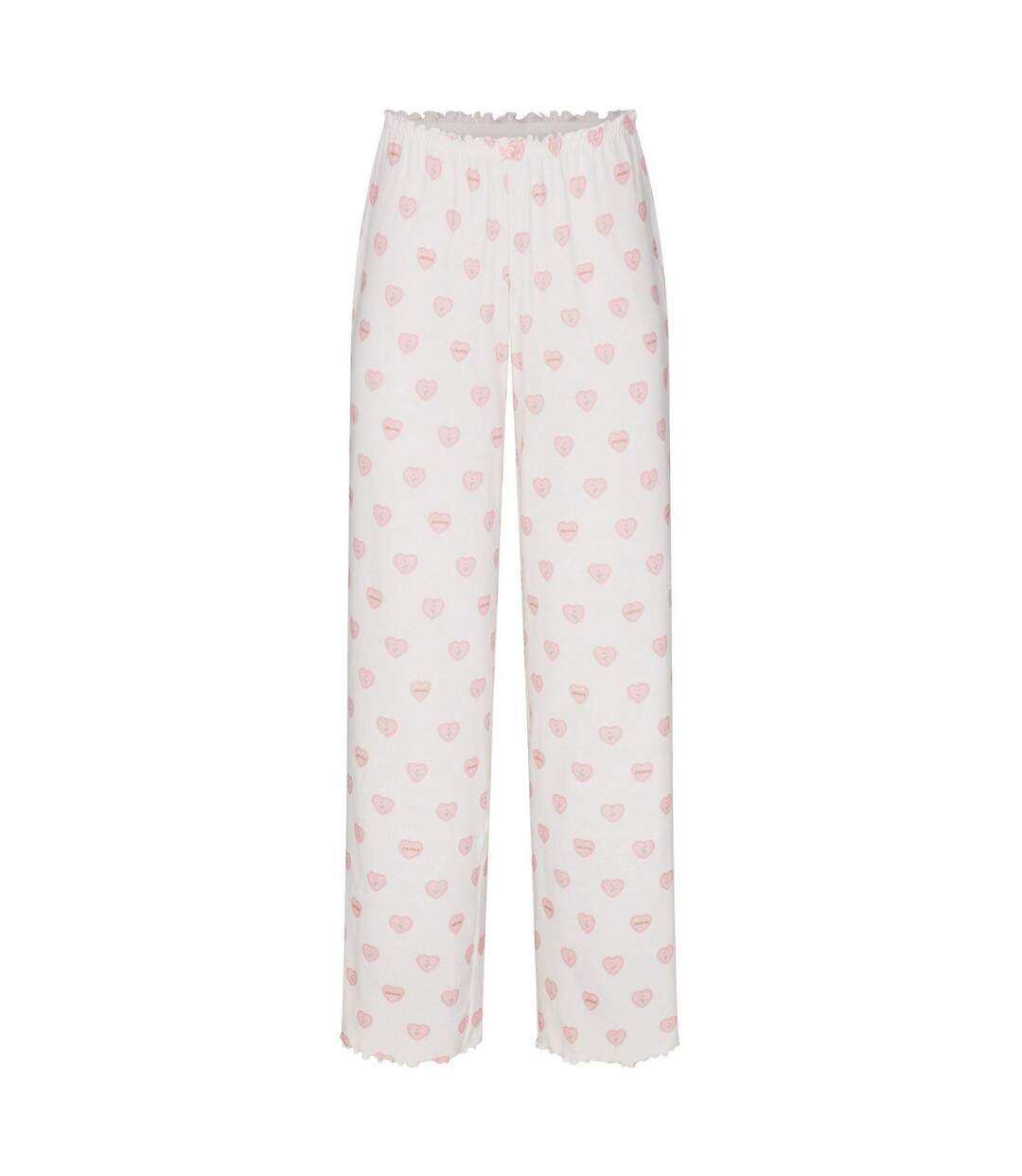 Bas De Pyjama Motif/style Cœurs Femme Blanc Skims-2