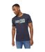 Pack of 5  Mens logotime t-shirt  black/mint/navy/white/grey marl Crosshatch-3
