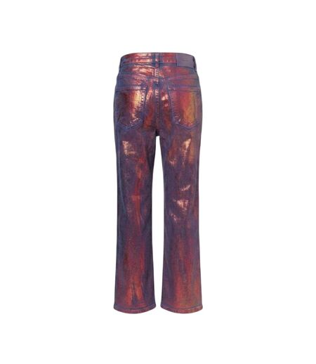 Jean Motif/style Métallisé Lupe Femme Rouge AmyLynn