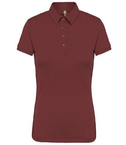 Polo jersey manches courtes - Femme - K263 - rouge vin