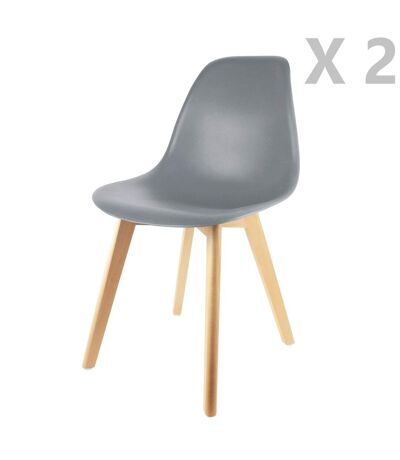 2 Chaises design scandinave à coque Holga