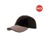 Atlantis Liberty Sandwich Heavy Brush Cotton 6 Panel Cap (Pack of 2) (Black/Grey)