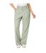 Womens/ladies draped relaxed wide leg trousers sage Dorothy Perkins