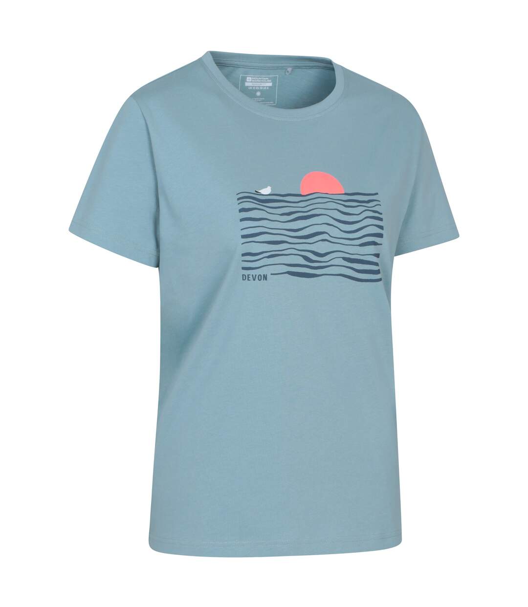 Womens/ladies devon relaxed fit t-shirt pale blue Mountain Warehouse-4